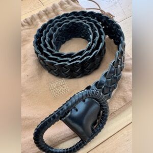 Toteme braided leather belt 90cm
